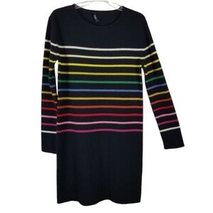 Goe.N.J Wool Cashmere Sweater Dress Size 6 Black Quiet Luxury Old Money Preppy